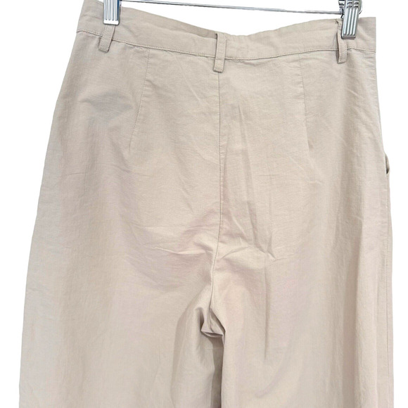 Princess Polly High Rise Wide Leg Pants Lightweight Stretch Cotton Women's Sz 4 - Picture 4 of 9